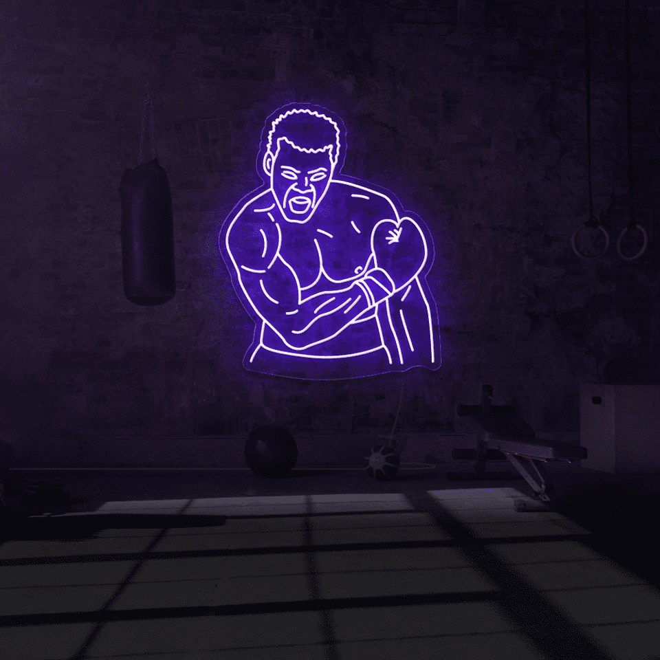 MUHAMMAD ALI PURPLE COLOR LED NEON SIGN