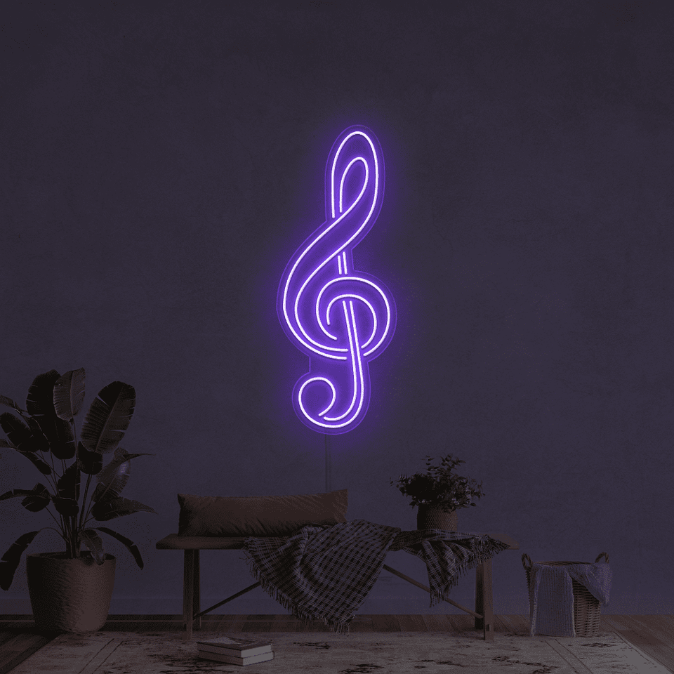 Treble Purple Color LED Neon sign - made by Neon Marvels