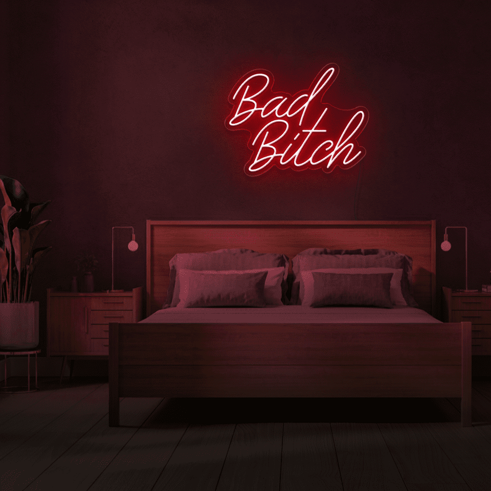 BAD BITCH RED COLOR LED NEON SIGN
