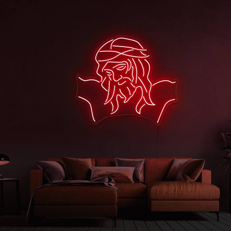 JESUS WORKOUT RED COLOR LED NEON SIGN