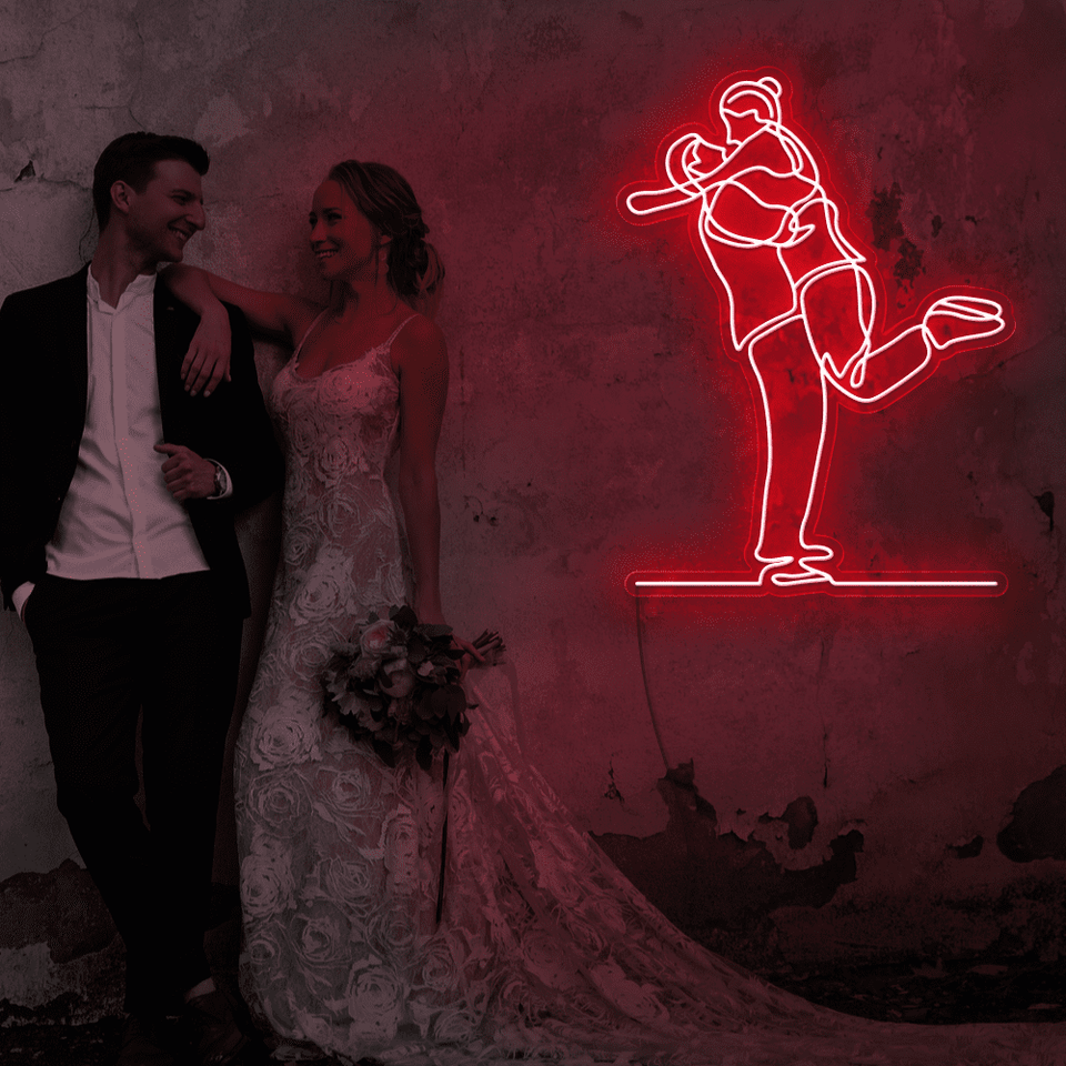 Lovely Couple LED neon sign in red color - from Neonmarvels.com