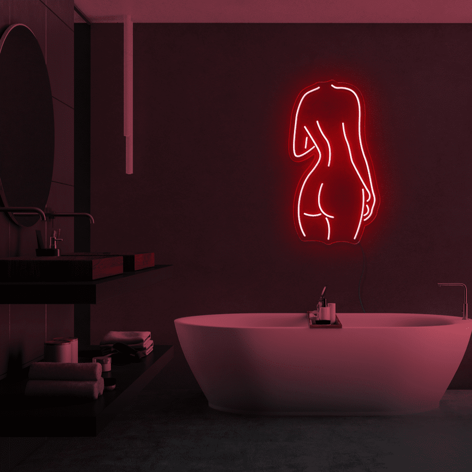 GIRL BACKSIDE RED COLOR LED NEON SIGN