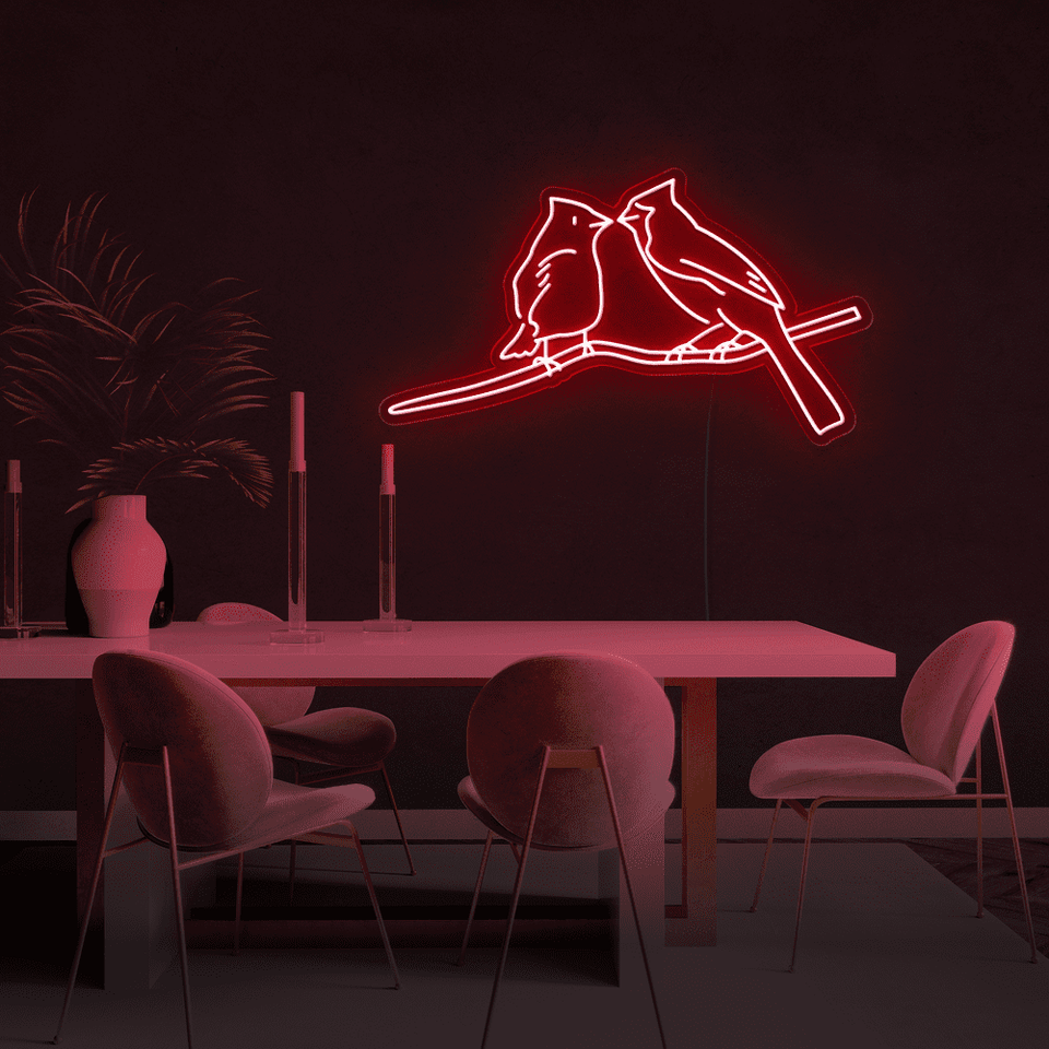 TWO BIRDS RED COLOR LED NEON SIGN