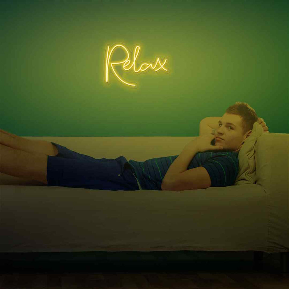 Relax neon sign