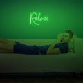 Relax neon sign - 19.7" (50cm) / DEEP GREEN COLOR