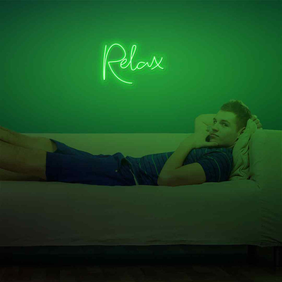 Relax neon sign
