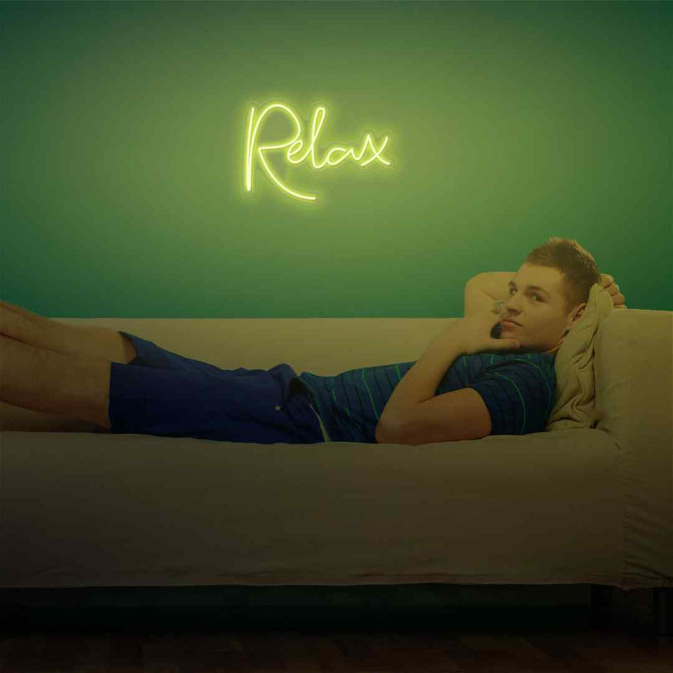 Relax neon sign