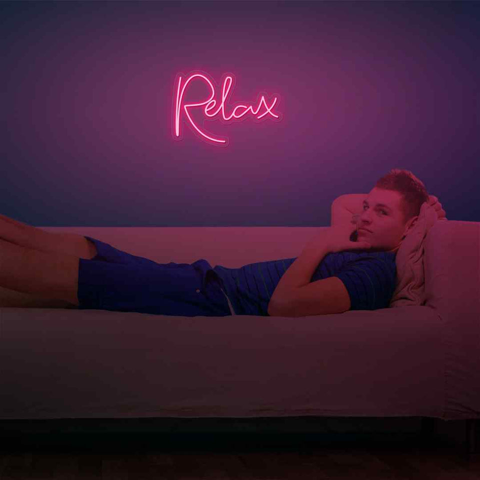 Relax neon sign