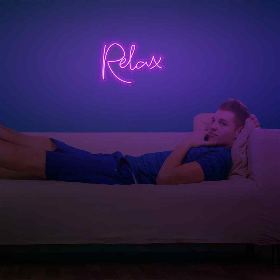 Relax neon sign