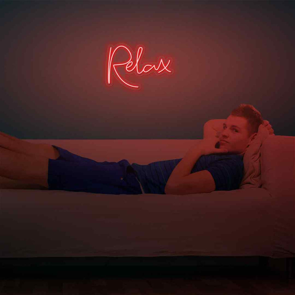 Relax neon sign