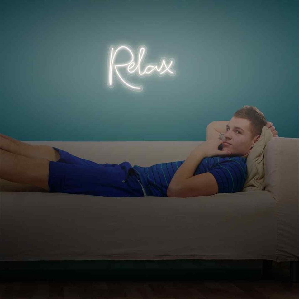 Relax neon sign