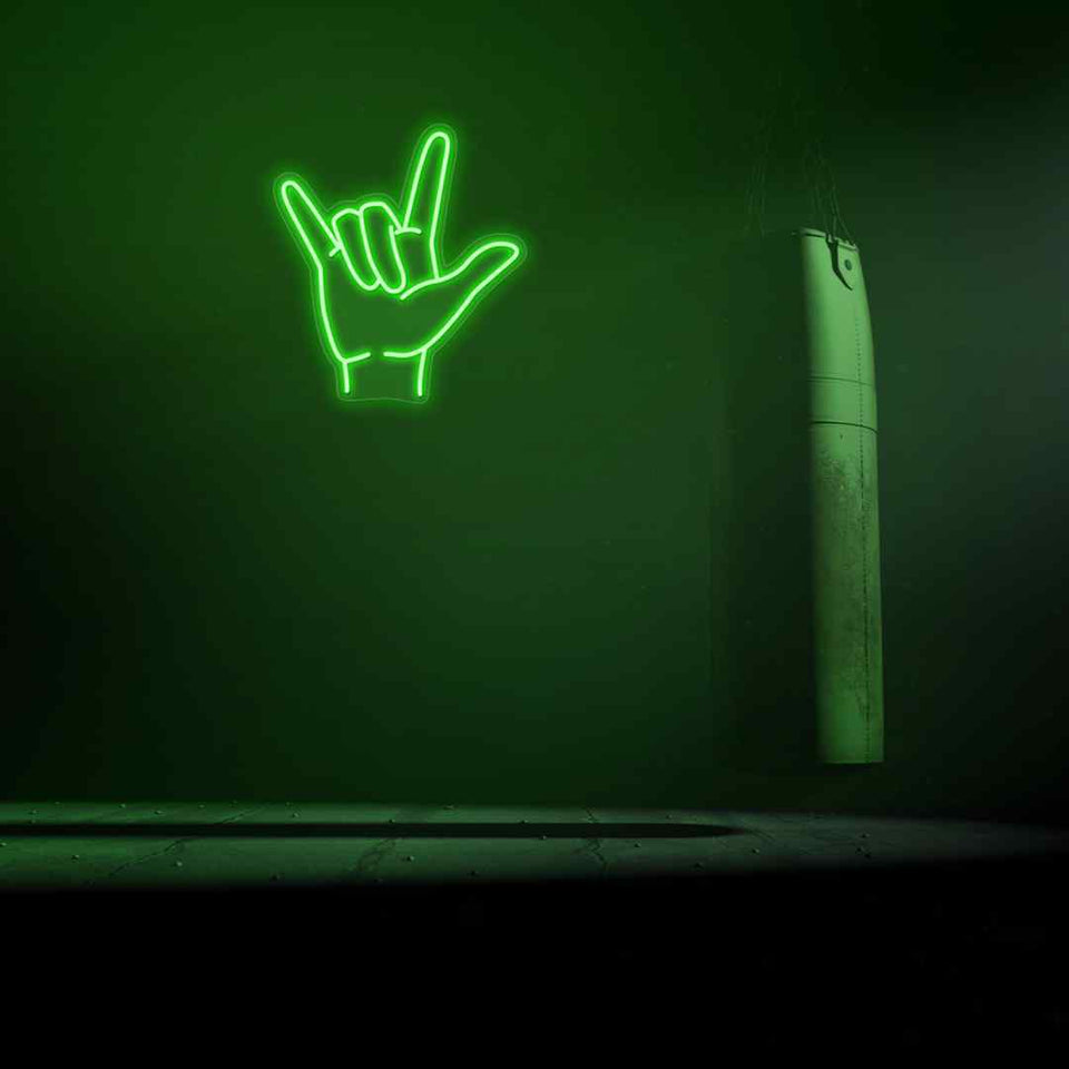 Rock on neon sign