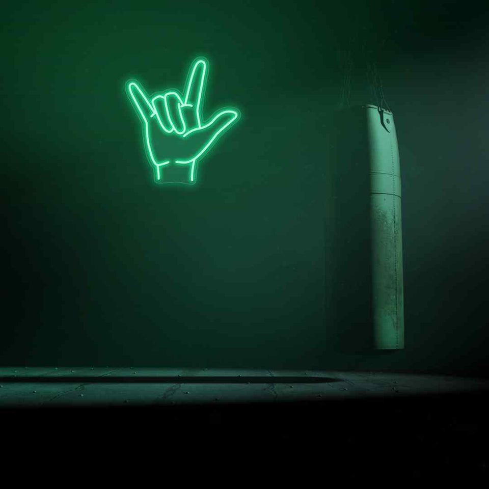 Rock on neon sign
