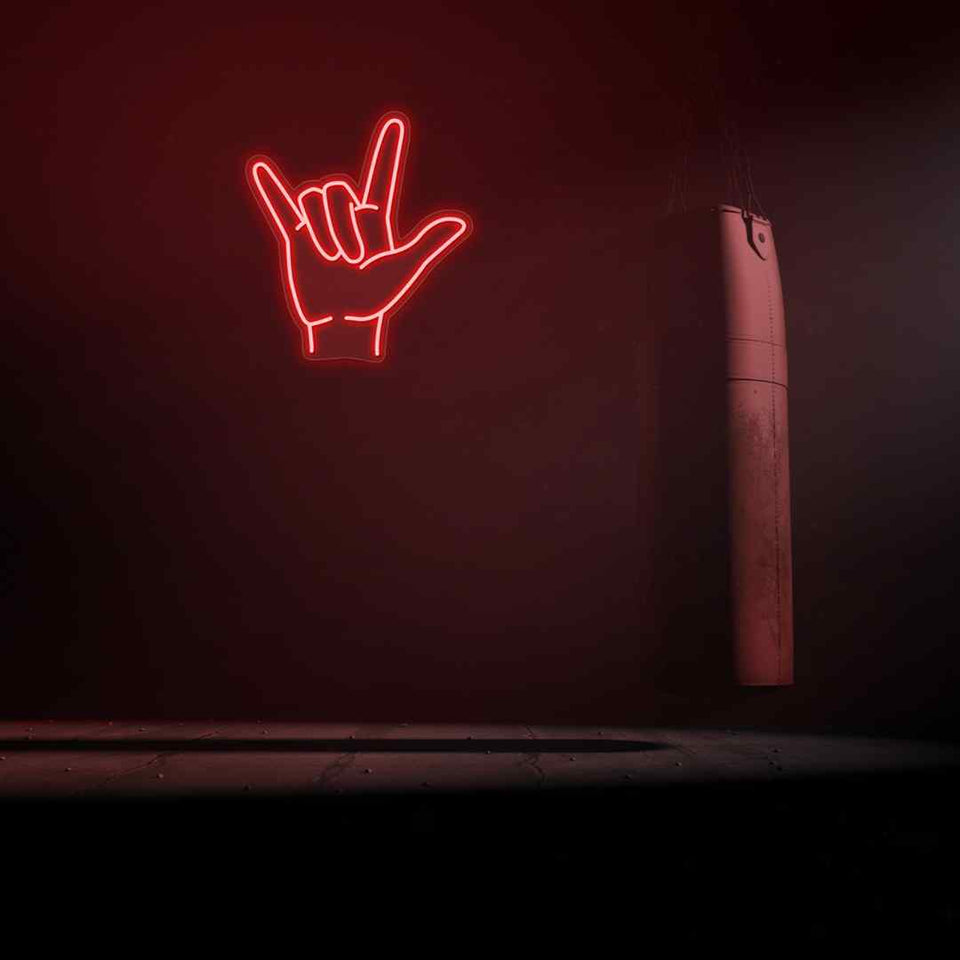 Rock on neon sign