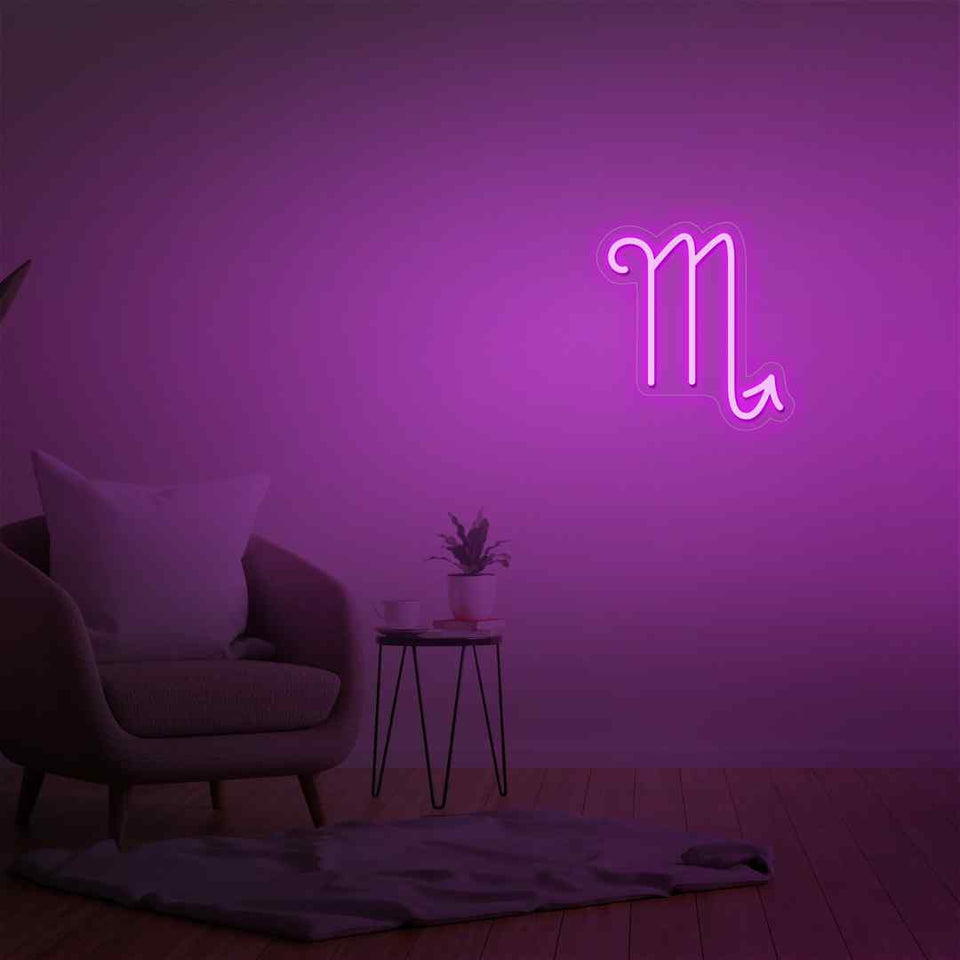 Scorpio neon sign