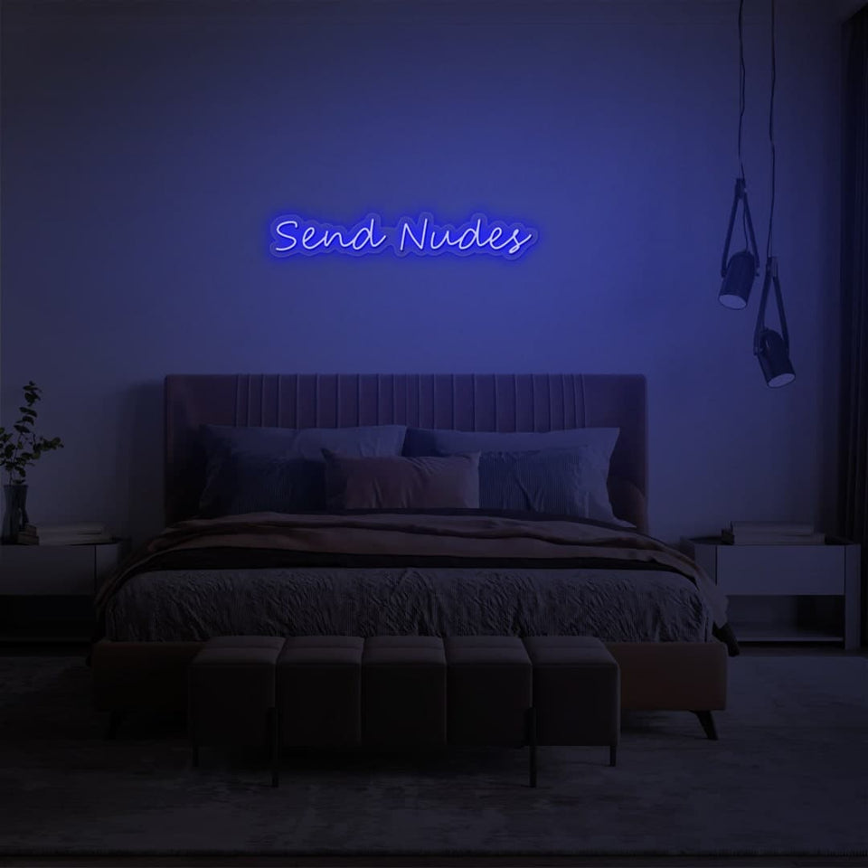 SEND NUDES MOCK UP BLUE