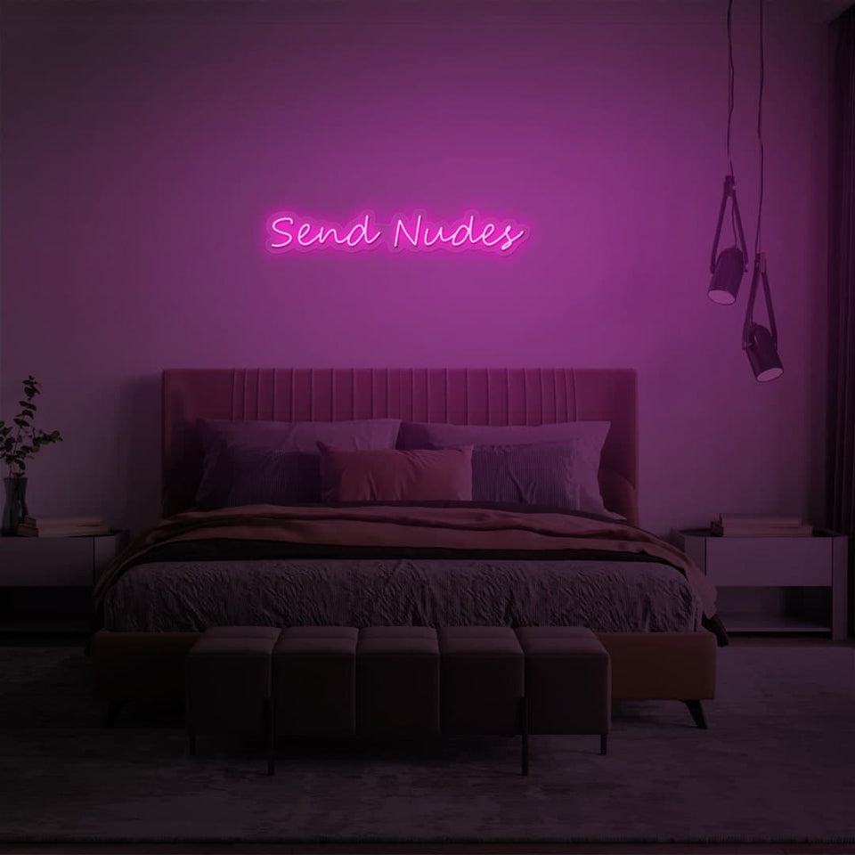 SEND NUDES MOCK UP HOT PINK