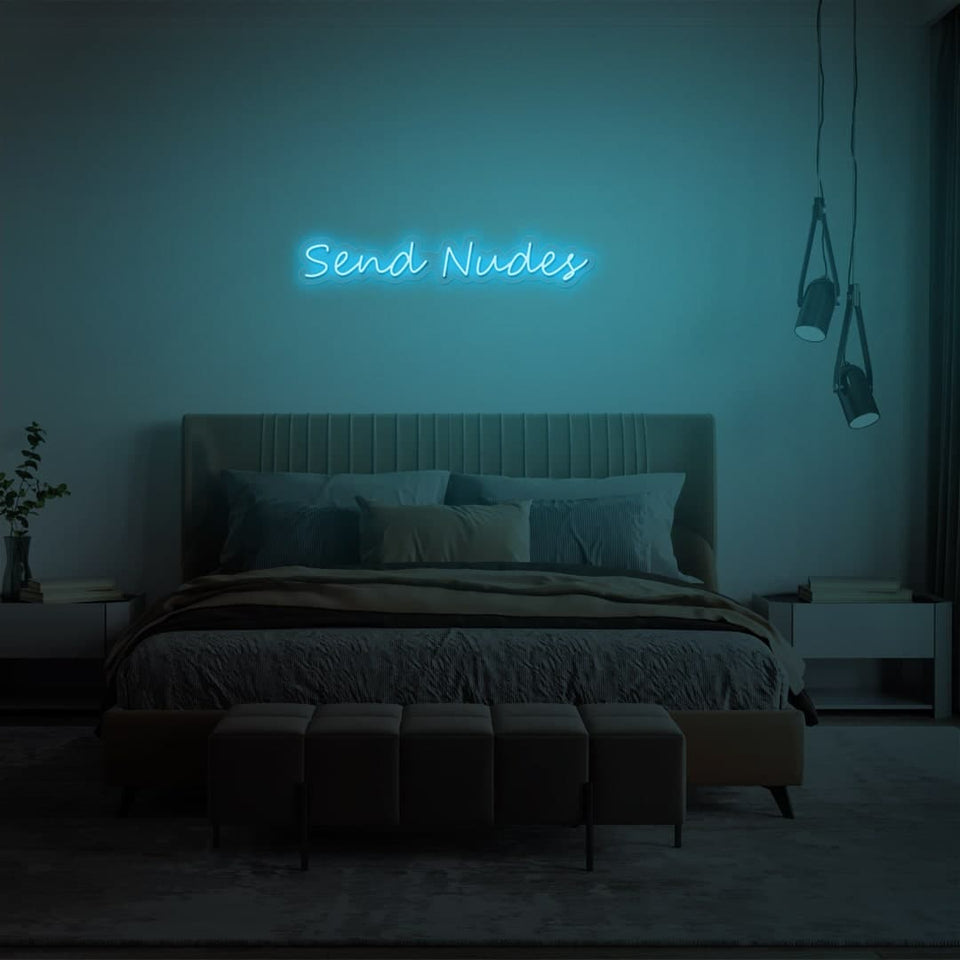 SEND NUDES MOCK UP ICE BLUE