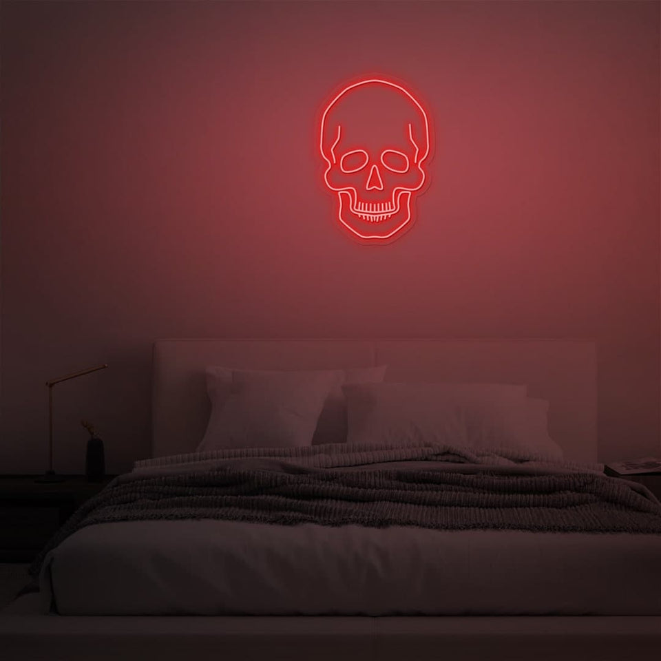 SKULL RED COLOR NEON SIGN