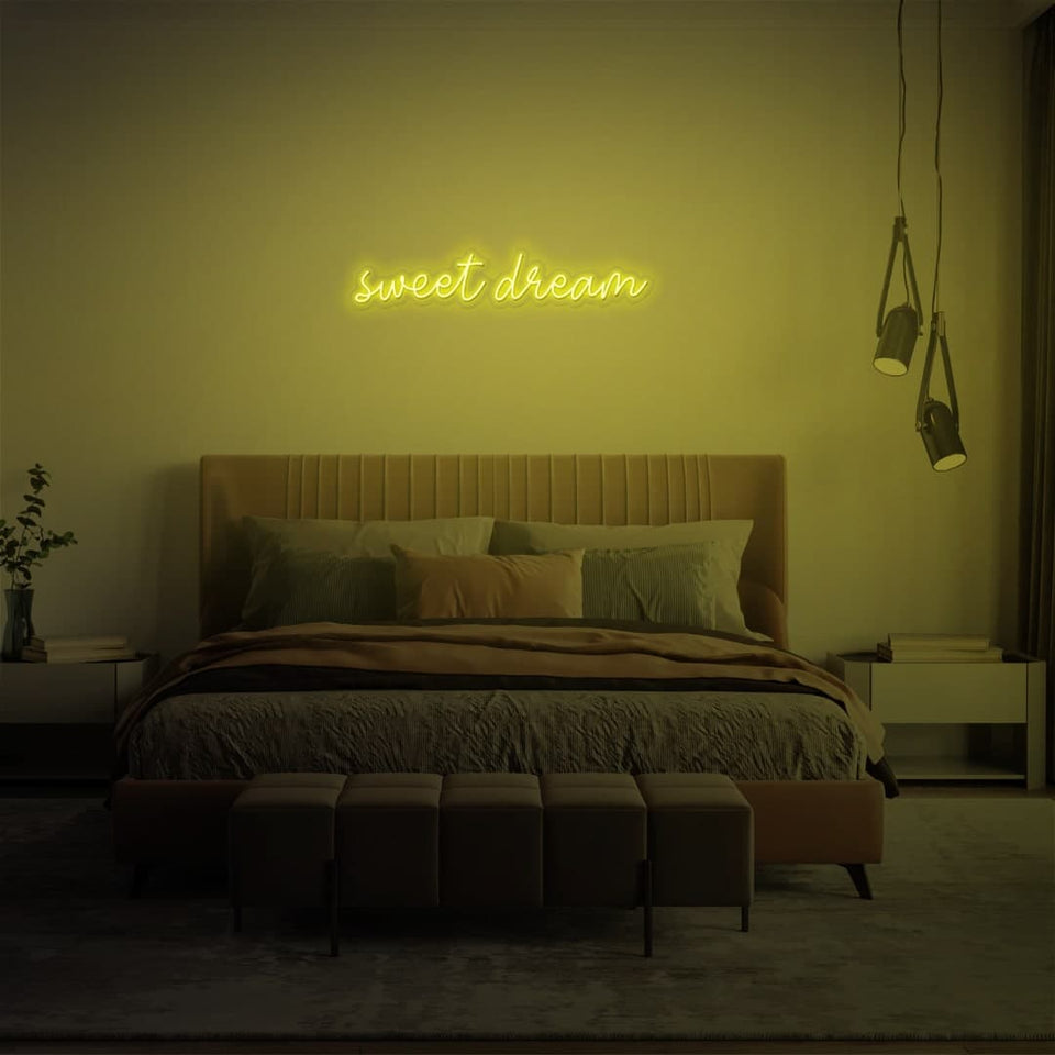 SWEET DREAM GOLDEN YELLOW COLOR NEON SIGN