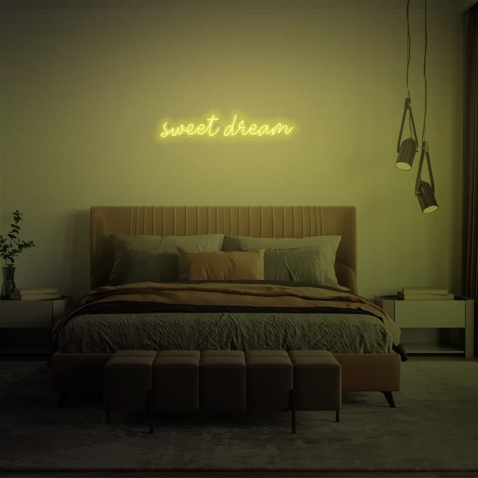 SWEET DREAM LEMON YELLOW COLOR NEON SIGN