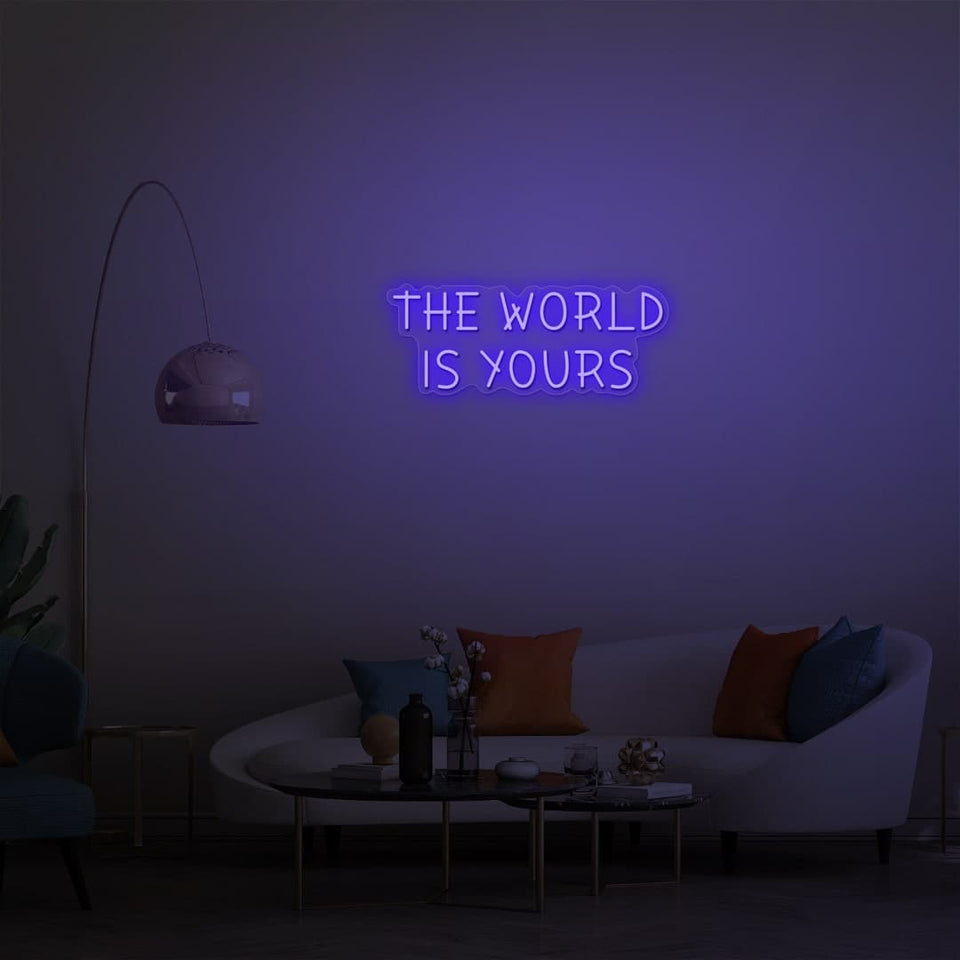 THE WORLD IS YOURS MOCK UP BLUE
