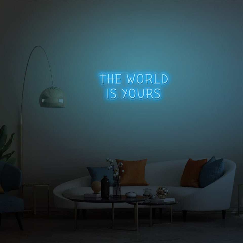 THE WORLD IS YOURS MOCK UP ICE BLUE