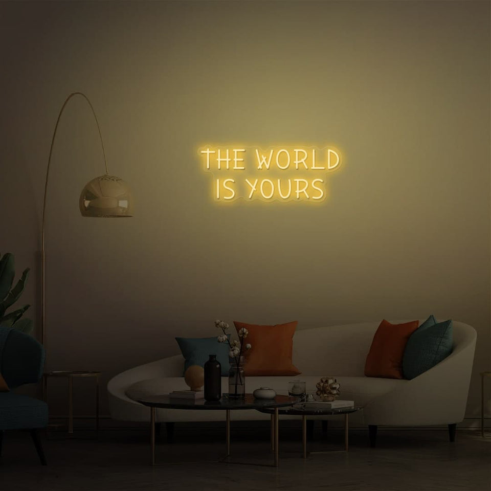 THE WORLD IS YOURS MOCK UP LEMON YELLOW