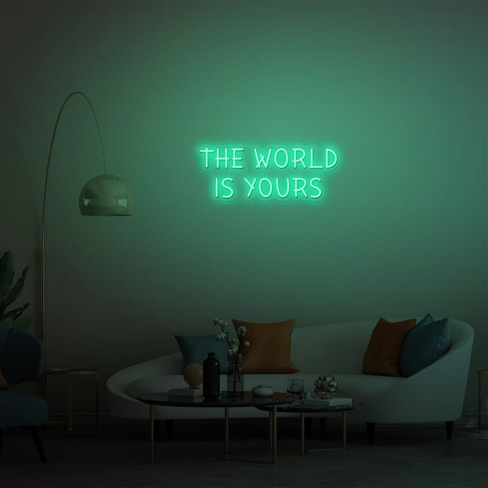 THE WORLD IS YOURS MOCK UP GREEN