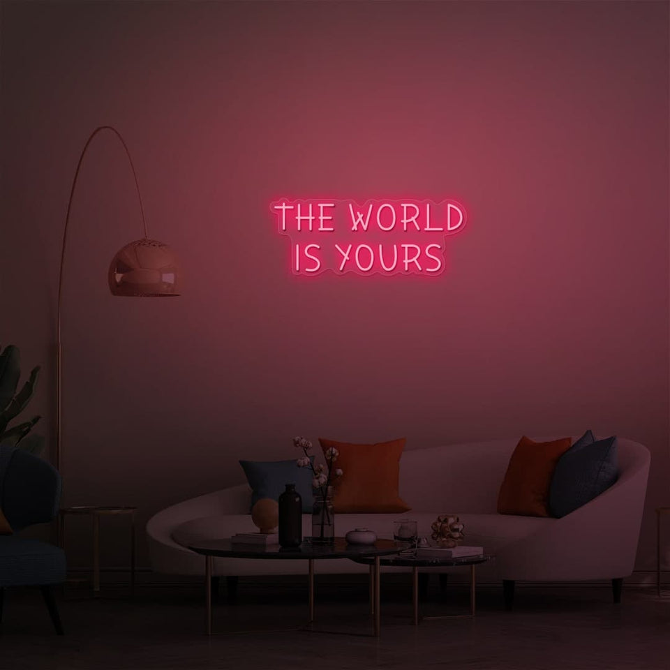 THE WORLD IS YOURS MOCK UP PINK