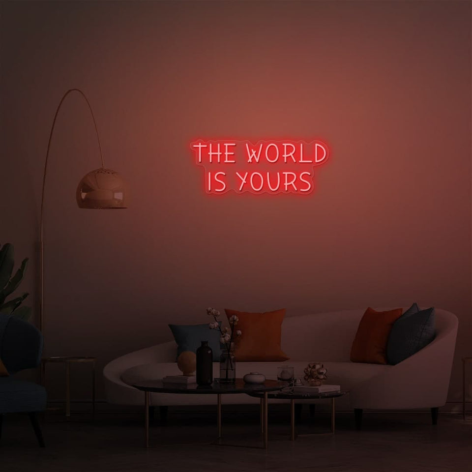 THE WORLD IS YOURS MOCK UP RED