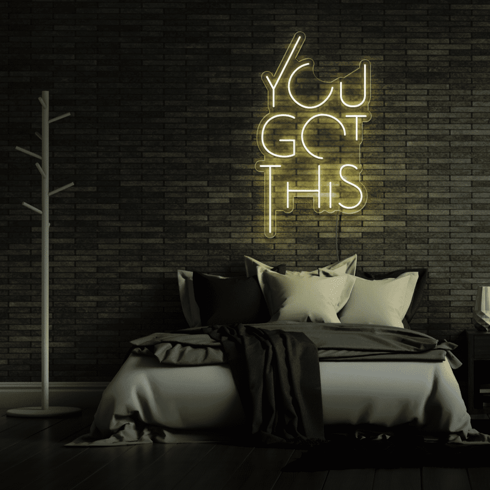 YOU GOT THIS GOLDEN YELLOW COLOR LED NEON SIGN