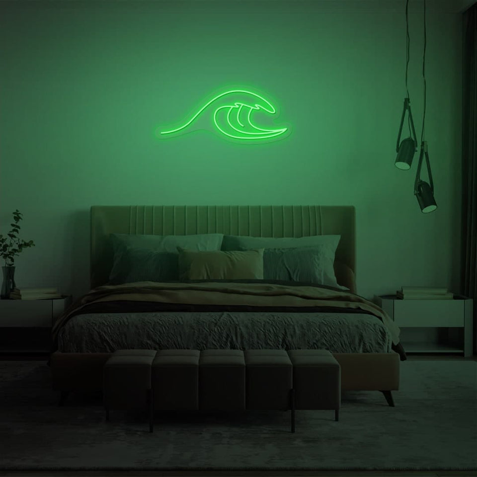 WAVE GREEN COLOR NEON SIGN