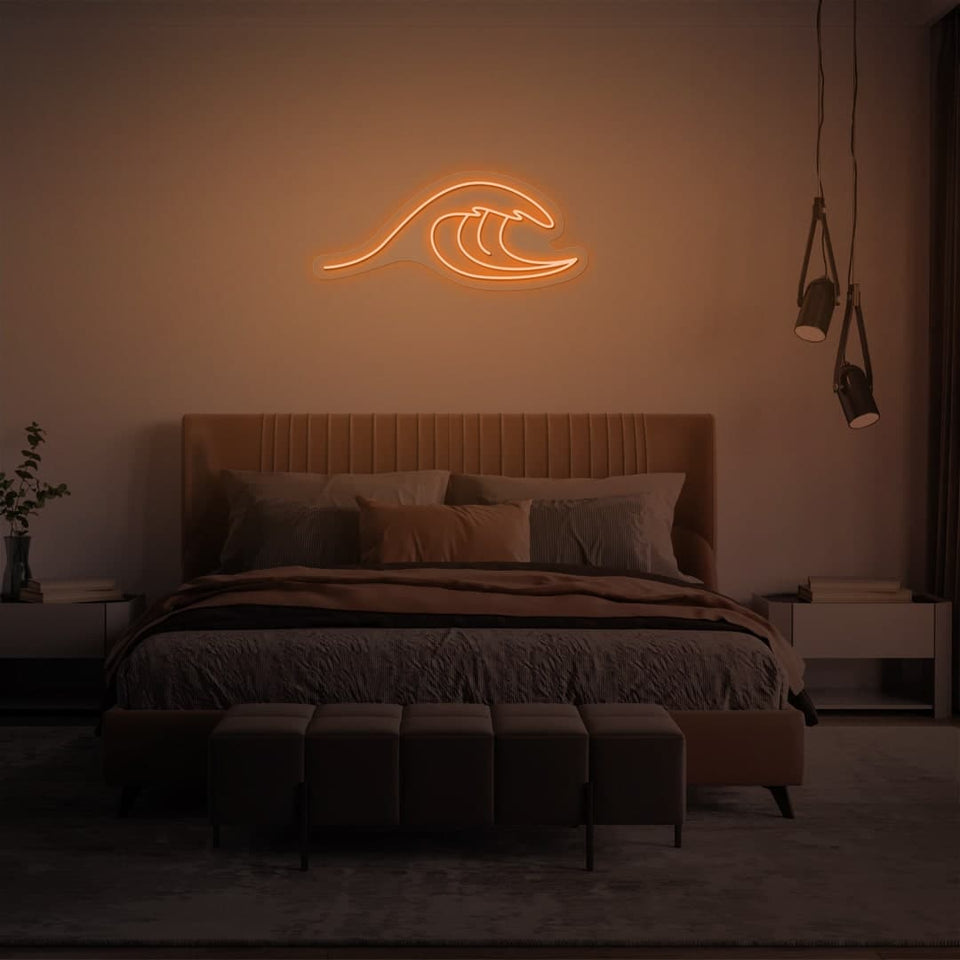 WAVE ORANGE COLOR NEON SIGN