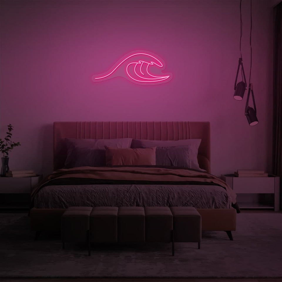 WAVE PINK COLOR NEON SIGN