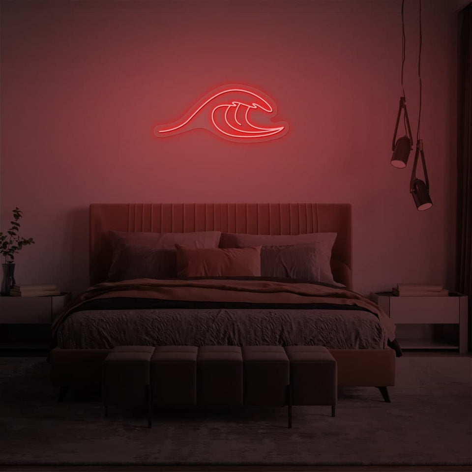 WAVE RED COLOR NEON SIGN