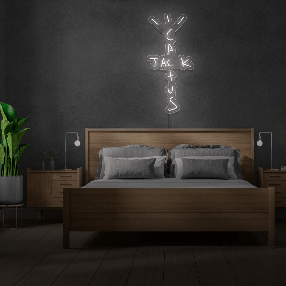 CACTUS JACK WHITE COLOR LED NEON SIGN