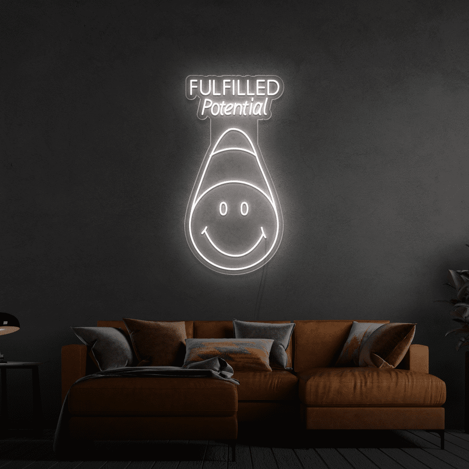 FULFILLED POTENTIAL DEEP GREEN COLOR LED NEON SIGN