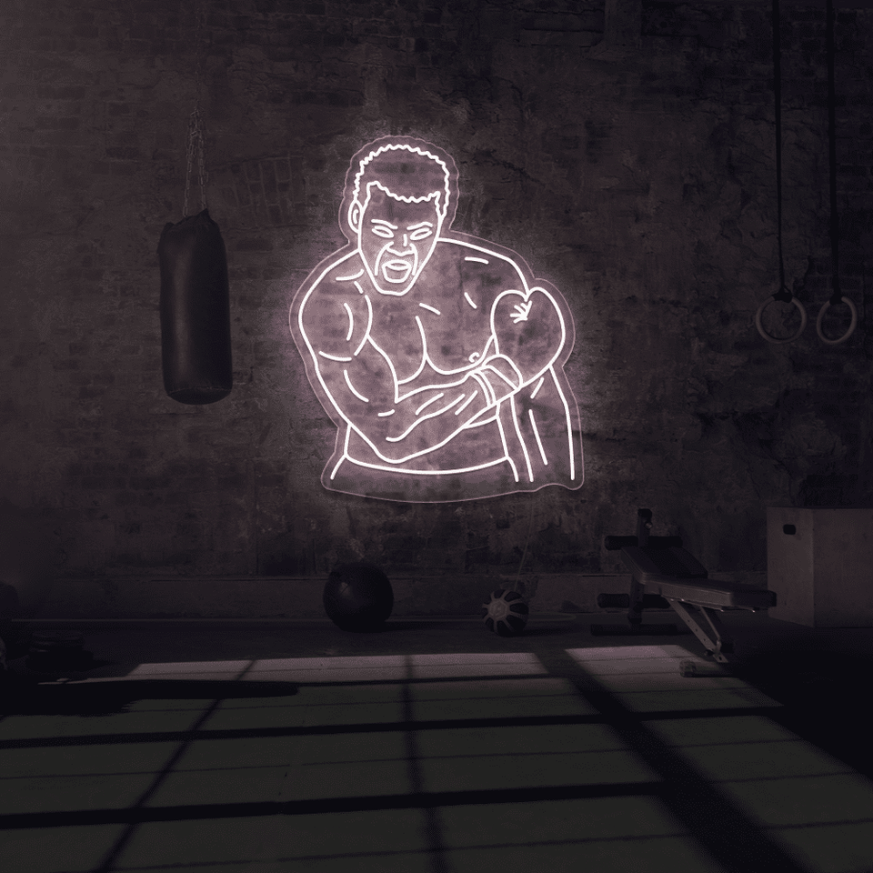 MUHAMMAD ALI  WHITE COLOR LED NEON SIGN