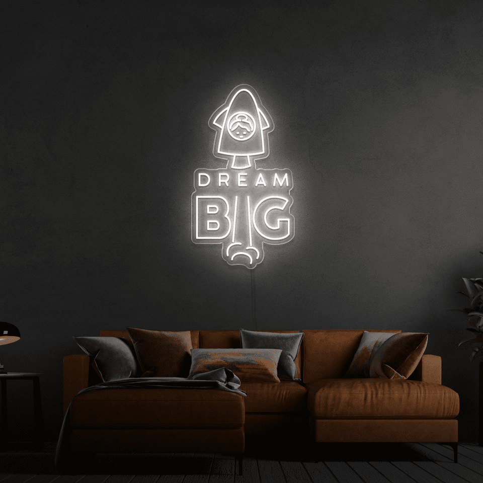 DREAM BIG DEEP GREEN COLOR LED NEON SIGN