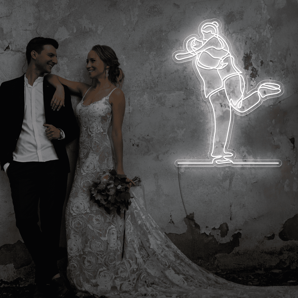 Lovely Couple LED neon sign in white color - from Neonmarvels.com