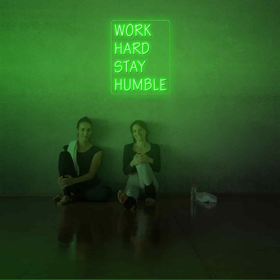 Work hard stay humble neon sign