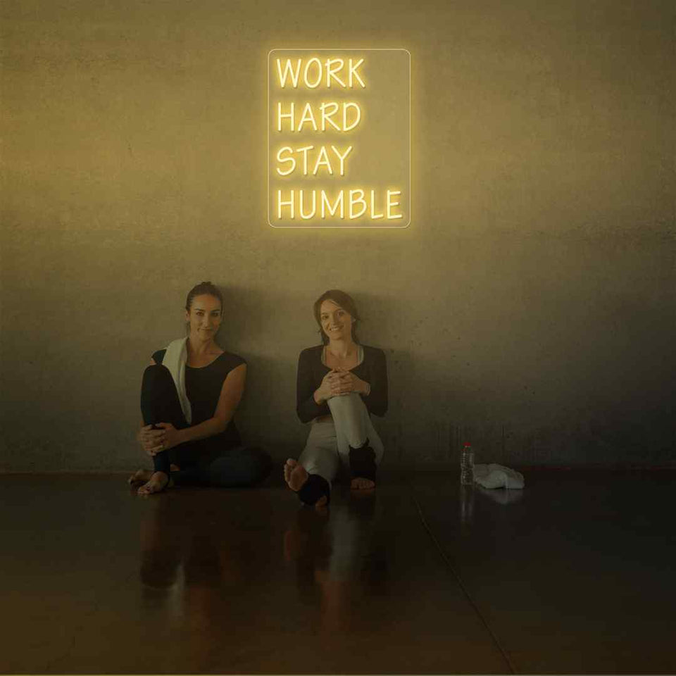 Work hard stay humble neon sign