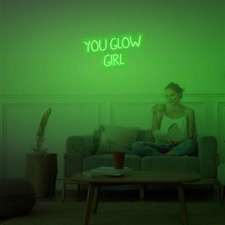You glow girl neon sign