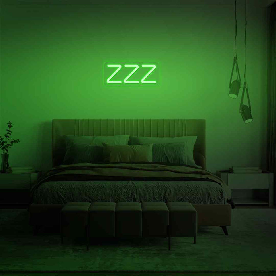 Zzz neon sign