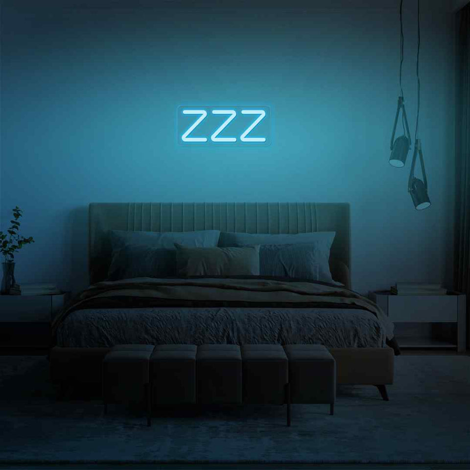 Zzz neon sign