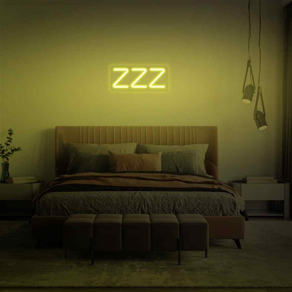 Zzz neon sign