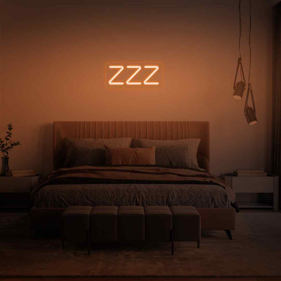 Zzz neon sign