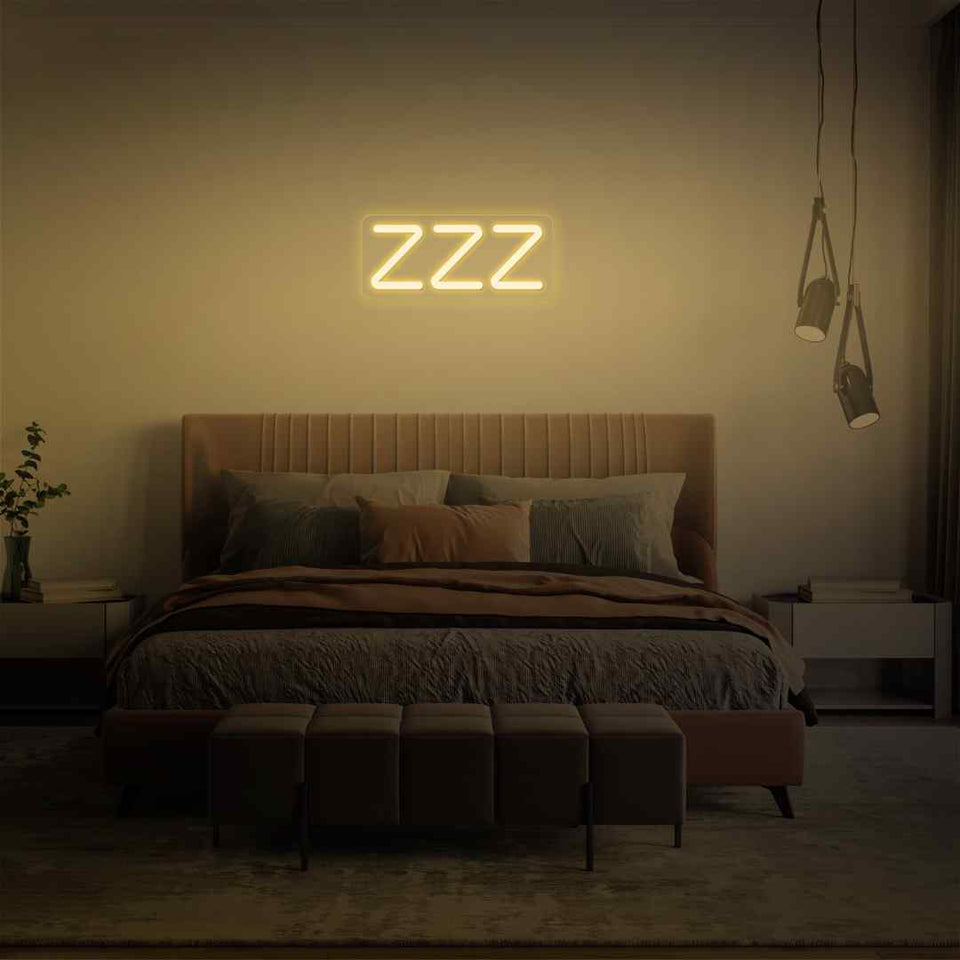 Zzz neon sign